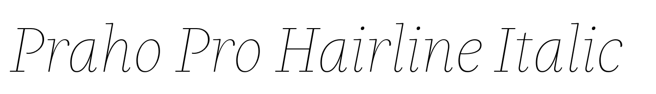 Praho Pro Hairline Italic